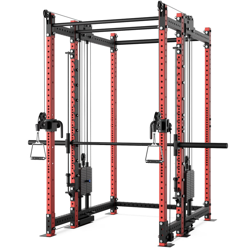 Synergee 2300 Series Power Cage with Synchronized Loaded Cable Cross Overs and Smith Machine