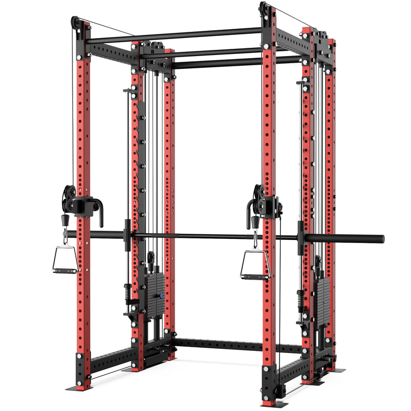 Synergee 2300 Series Power Cage with Synchronized Loaded Cable Cross Overs and Smith Machine