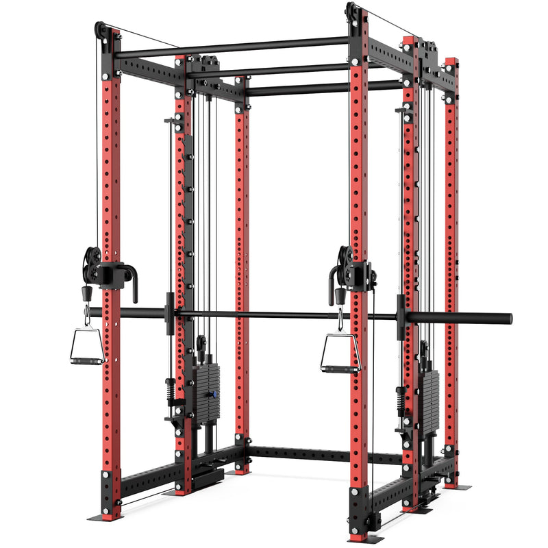 Synergee 2300 Series Power Cage with Synchronized Loaded Cable Cross Overs and Smith Machine