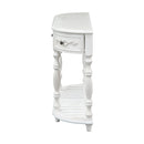 52"Modern and Contemporary Curved Console Table Sofa Table Entryway Table for Hallway Living Room Bedroom with 4 Drawers and 1 Shelf