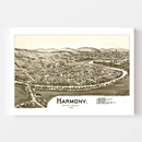 Vintage Map of Harmony, Pennsylvania 1901