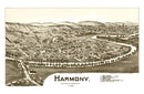 Vintage Map of Harmony, Pennsylvania 1901