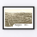 Vintage Map of Harmony, Pennsylvania 1901