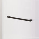 Frameless Double Sliding Soft Close Bathtub Shower Door, 5 / 16" Clear Nano Coated Tempered Glass And 304 Stainless Steel Handle - Matte Black by HouseOfZazla