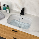 Modern Ceramic Undermount Bathroom Sink With Overflow, High Quality by HouseOfZazla