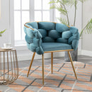 Luxury Modern Simple Leisure Single Sofa Chair Bedroom Lazy Person Household Dresser Stool Manicure Table Back Chair by HouseOfZazla