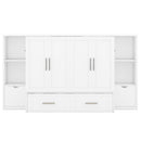 Murphy Bed With Shelves, Drawers And USB Ports