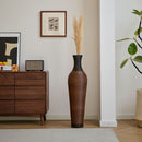 Tall Standing Designer Floor Vases With Elegant 2 Tone Finishes Ideal For Decorating Living Rooms, Bedrooms, Entryways Perfect For Decorating Your Home - Black / Gray by HouseOfZazla