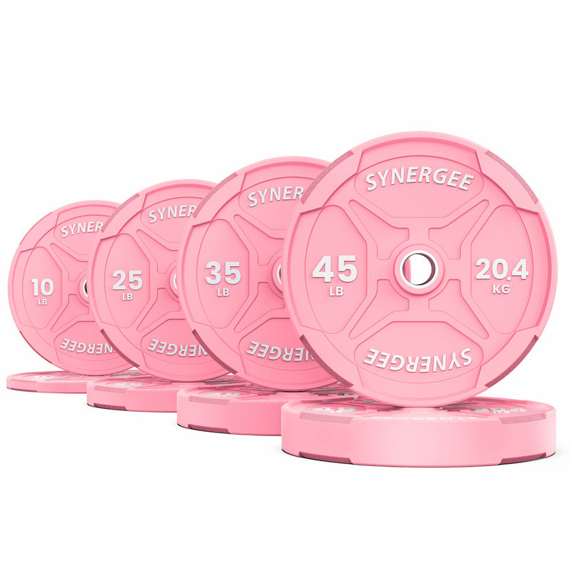 Synergee Pink EZ Grip Bumper Plates