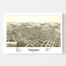 Vintage Map of Indiana, Pennsylvania 1900
