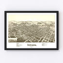 Vintage Map of Indiana, Pennsylvania 1900