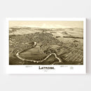 Vintage Map of Latrobe, Pennsylvania 1900