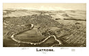 Vintage Map of Latrobe, Pennsylvania 1900