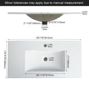 Wall Mounted Floating Bathroom Vanity With Open Shelf & Soft Close Door