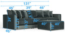 Remington - Modular Sofa And Cocktail Ottoman