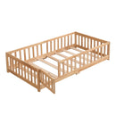 Solid Floor Bed With Door And Fence For Children by HouseOfZazla