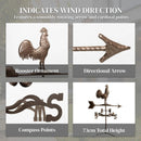 Roof Mount Wind Direction Indicator - Classic Rooster Weathervane