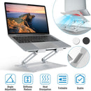 Laptop Stand Aluminum Angle Adjustable Computer Ergonomic Holder Riser Heat Vent Notebook Elevator For 10in-17in MacBook Pro 13 / 15