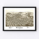Vintage Map of Meyersdale, Pennsylvania 1900