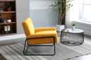 Accent Chair - Modern Industrial Slant Armchair with Metal Frame - Premium High Density Soft Single chair for Living Room Bedroom