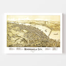 Vintage Map of Monongahela City, Pennsylvania 1902