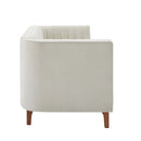 Modern 3 Seater Sofa Upholstered Couch with Curved Armrests