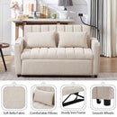 Convertible Sofa Bed Loveseat Sofa With Three USB Ports, Two Side Pockets, Two Cup Holders And 360° swivel Phone Holder For Living Room by HouseOfZazla