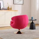 360 Degree Swivel Cuddle Barrel Accent Chairs, Round Armchairs with Wide Upholstered, Fluffy Fabric Chair for Living Room, Bedroom, Office, Waiting Rooms