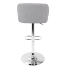 Daniella - Contemporary Adjustable Barstool With Swivel - Light Gray by HouseOfZazla