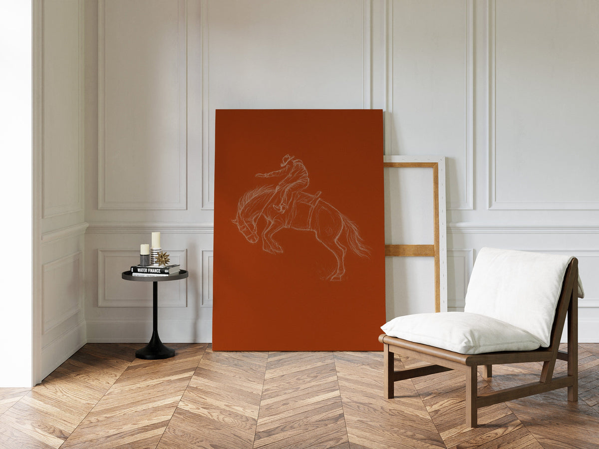 Minimalist Bronco Rider Sketch, photo 13 of 19