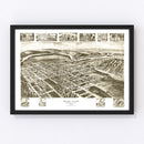 Vintage Map of Mount Union, Pennsylvania 1906