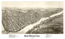 Vintage Map of New Brighton, Pennsylvania 1901