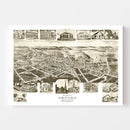Vintage Map of Oxford, Pennsylvania 1907