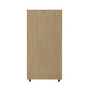 Basia Rubber Wood Cat Cabinet with Wheels