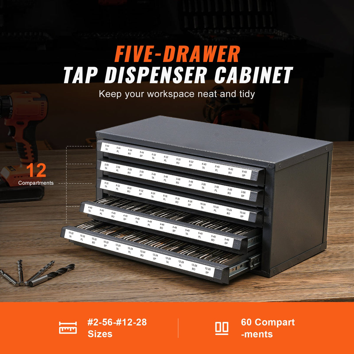 Tap Dispenser Cabinet With Five-Drawer Organizer, photo 8 of 8