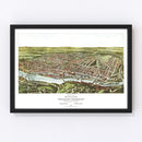 Vintage Map of Philadelphia, Pennsylvania 1907