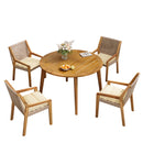 Outdoor Dining Set – Acacia Wood Stamford Table & Wicker Chairs