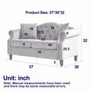 2 Seater Chesterfield Sofa With Rolled Arms And Nailhead Trim For Living Room by HouseOfZazla