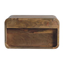 Large Floating Bedside, 1 Drawer, 1 Open Slot, Oak-ish