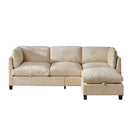 96.5" L Shape Sectional Couch with Ottoman