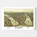 Vintage Map of Pittsburgh, Pennsylvania 1902