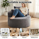 43-inch Round Corduroy Single Sofa by HouseOfZazla