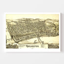 Vintage Map of Rochester, Pennsylvania 1900