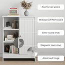 Classic Freestanding Bathroom And Kitchen Storage Cabinet With Adjustable Shelves - White by HouseOfZazla