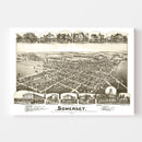 Vintage Map of Somerset, Pennsylvania 1900