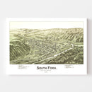 Vintage Map of South Fork, Pennsylvania 1900