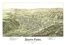 Vintage Map of South Fork, Pennsylvania 1900