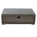 Glass Outdoor Coffee Table - Gray Mix by HouseOfZazla