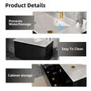 Wall Mounted Floating Bathroom Vanity With Sink And Drawers by HouseOfZazla