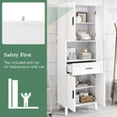 Freestanding Tall Bathroom Cabinet With Soft Close Doors And Adjustable Shelves by HouseOfZazla